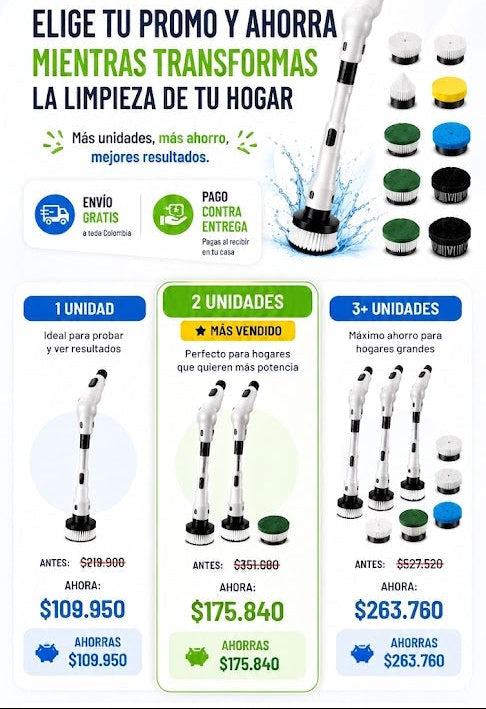 PROMO Cepillo eléctrico extensible 9 en 1